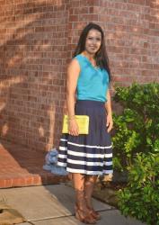 Weekend Style: Teal and Navy
