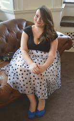 Polka dot  dress - wedding guest outfit