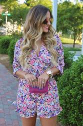 Outfit Post: Bluetique Floral Print Romper