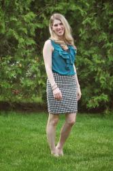 Teal and Houndstooth