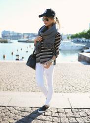 striped black & white