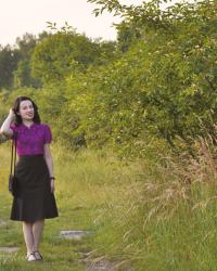 Magenta purple blouse