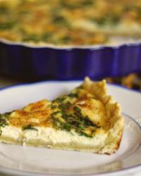 Recept: špenátový quiche s kozím sýrem