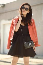 Hot Summer Night Out: Red Leather and Circle Skirt