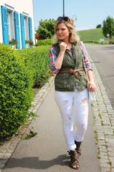 Casual checked rainbow blouse and blog tip of the month WIRL