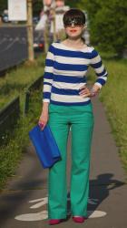 Green flares and blue stripes