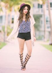 Lace, gladiators, and florals!