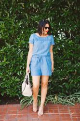 Chambray Romper