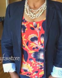 J. Crew Twist-Back Top in Hibiscus 