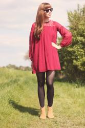 Tunic dress and Dicker boots