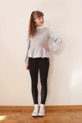 Outfit: Peplum lace blouse