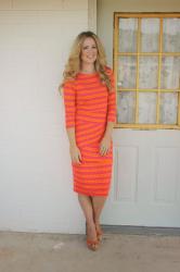 Pink and Orange Dress