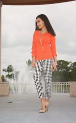 Plaid & Orange Splash