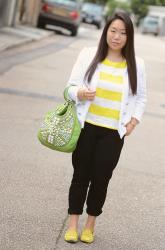 Embellished bag and Yellow Tods Gommino