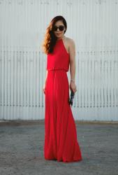 Hot Summer: Red Maxi Dress