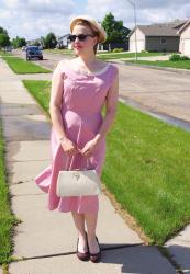 Outfit: Grandma's 1950's Pink Suit Set 