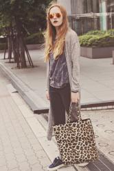 Leopard bag.