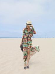 Zara-Inspired Tie Dye Cover Up Maxi Dress at Newport Beach