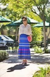 Weekend Style: Jeweled Sandals and Maxi Skirt