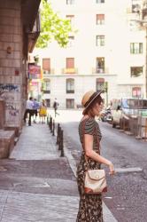 stripes & vintage florals in Madrid.