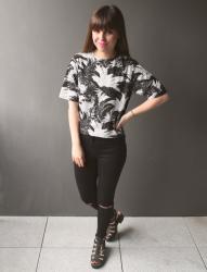 Outfit // Topshop Palm Print