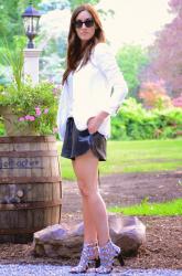 Leather Drawstring Shorts