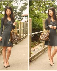 Gray Drop Waist Dress