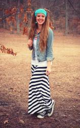 Winter to Summer :: Casual Chevron & Pop of Color