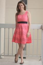 Coral & Navy: eShakti Dress Review
