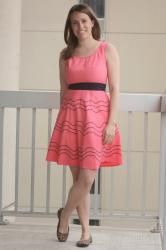 Coral & Navy: eShakti Dress Review