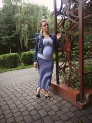 striped maxi skirt