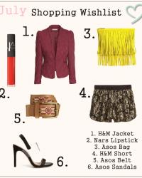 July Shopping Wishlist