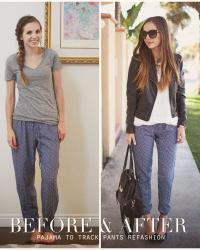 PAJAMA TO TRACK PANTS REFASHION