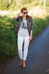 French Style: Camouflage Jacket & Paris Tee | La Redoute Brand Ambassador Post