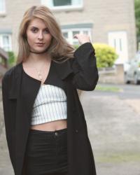 PINSTRIPE CROP TOP 