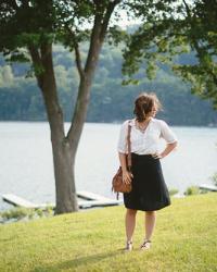 top: Converse, necklace&earrings: Anthropologie, skirt: thrif...