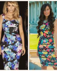 Celebrity Inspired Look For Less: Kim Kardashian Floral Dress