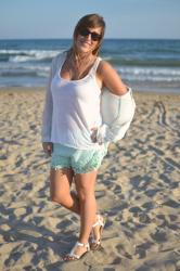 Look of the day: Sheinside aquamarine short