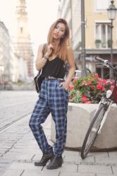 The checked pants