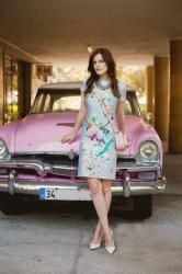 BLUE DRESS & PINK CAR