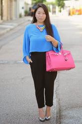 Kimono Blouse and Statement Necklace
