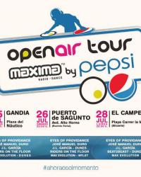 GANA 3 ENTRADAS DOBLES VIP PARA EL OPEN AIR TOUR EN SAGUNTO, VALENCIA. #GiraMáximabyPepsi #ahoraeselmomento