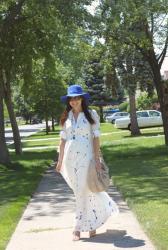 Outfit: Paint Splattered Maxi Dress 