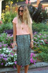 Outfit Post: Casual Sequin Pencil Skirt