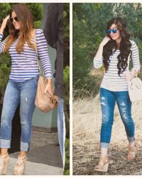 Celebrity Inspired Look For Less: Khloe Kardashian Casual Destroyed Denim Look