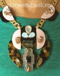 J. Crew Mixed Resin Medallion Necklace 