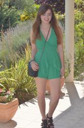 Green playsuit