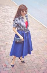 The Perfect Gingham Shirt With a Full Skirt