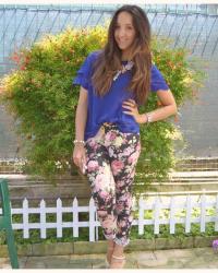 SUMMER OUTFIT, Blue and Flowers