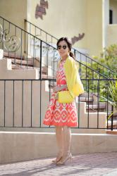 Pattern Play: A-line Dress and Light Weight Cardigan